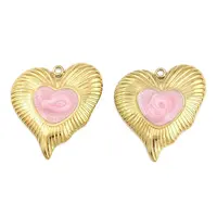 304 Stainless Steel with Enamel Pendants