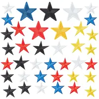 43Pcs 14 Style Star Computerized Embroidery Cloth Iron on/Sew on Patches