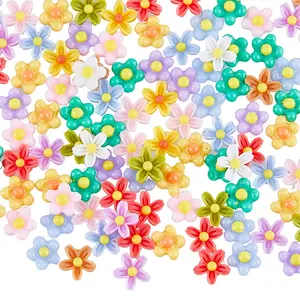 340Pcs 14 Styles Flower & Sakura Resin Cabochons
