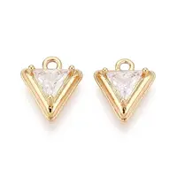 Brass Pave Cubic Zirconia Pendants