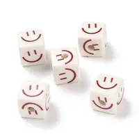 Opaque Printed Acrylic Beads
