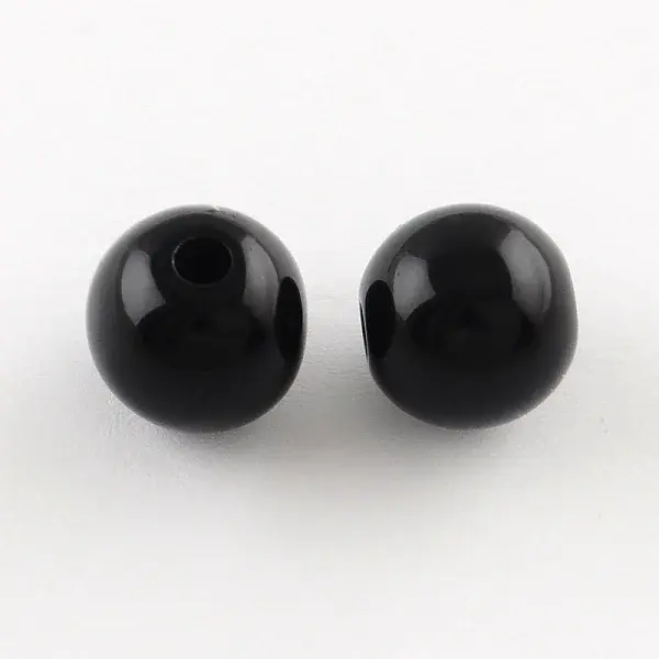 Round Opaque Acrylic Beads