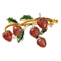 KC Gold Plated Alloy Fruit Brooches