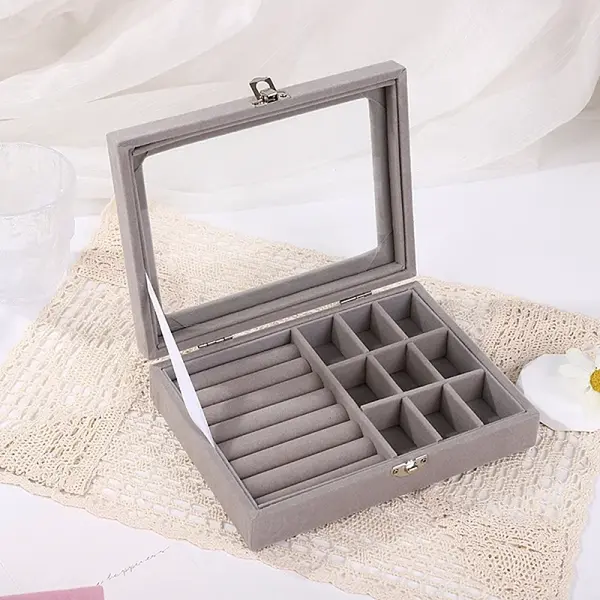 Rectangle Velvet Jewelry Display Case