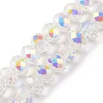 AB Color Plated Transparent Electroplate Beads Strands