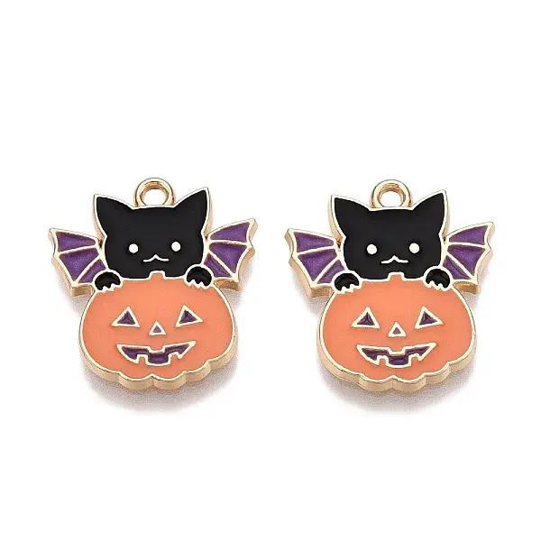 Halloween Theme Rack Plating Alloy Enamel Pendants