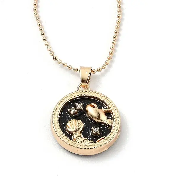 Alloy Rhinestone Pendant Necklaces