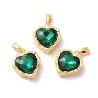 Brass Micro Pave Cubic Zirconia Pendants