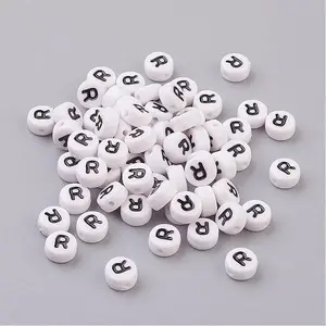 Acrylic Horizontal Hole Letter Beads