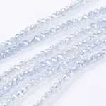 1 Strand Faceted Electroplate Glass Rondelle Beads Strands