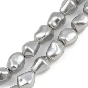 Electroplated Shell Pearl Beads Strands