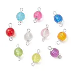 Acrylic Square Cut Round Links Connector Charms