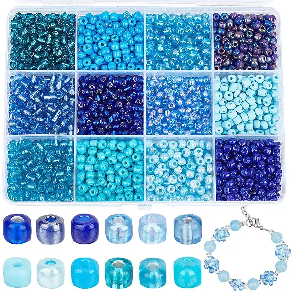 156G 12 Style Glass Seed Beads