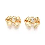 Brass Pave Clear Cubic Zirconia Pendants