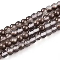 Baking Painted Transparent Glass Beads Strands