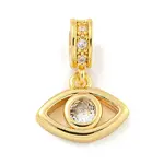 Brass Micro Pave Clear Cubic Zirconia Pendants