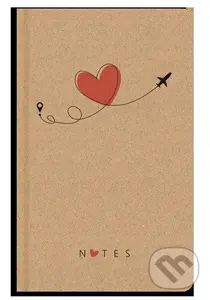 Notes tečkovaný A5 kraft Letadlo,Notes tečkovaný A5 kraft Letadlo