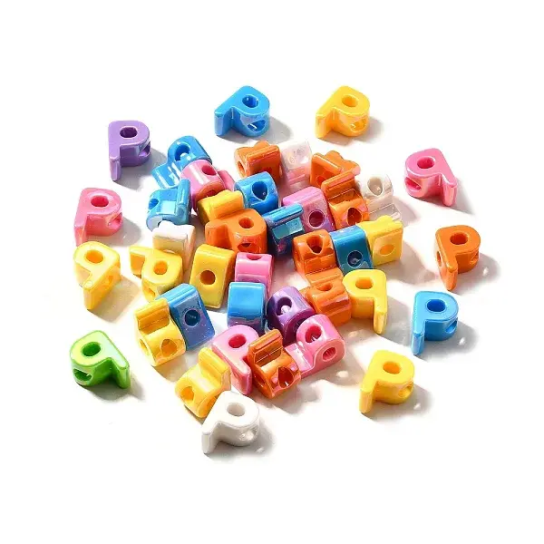 UV Plating Opaque Acrylic European Beads