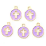 Light Gold Plated Alloy Enamel Pendants