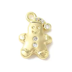 Brass Micro Pave Cubic Zirconia Charms