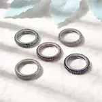 Brass Micro Pave Cubic Zirconia Finger Rings