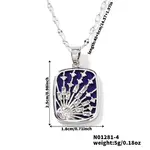 Minimalist Brass Enamel Star Pendant Dapped Chain Necklaces for Women