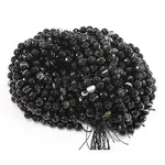 Natural Madagascar Black Agate Bead Strands