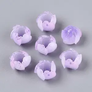 Flower Acrylic Bead Caps