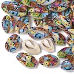 Printed Natural Cowrie Shell Beads