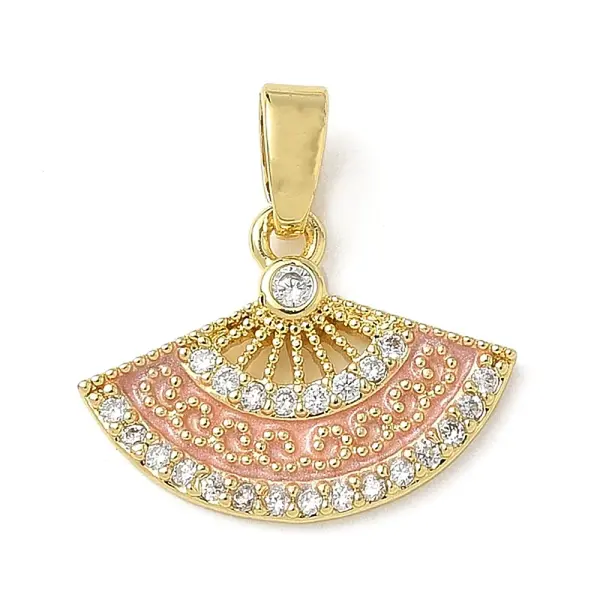 Brass Micro Pave Cubic Zirconia Pendants