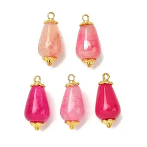 Natural Crackle Agate Pendants