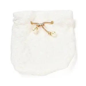 Fiber Embossed Flower Drawstring Candy Bags