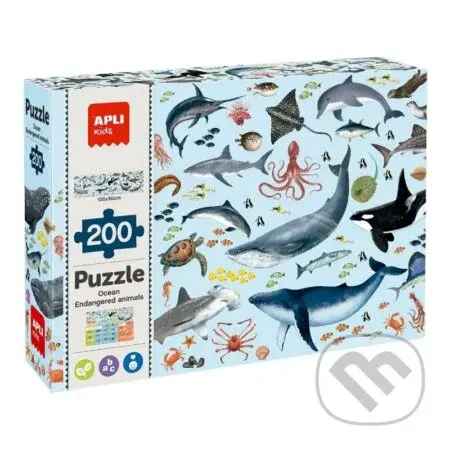 Ohrožená zvířata v oceánu - puzzle z kategorie Naučné puzzle