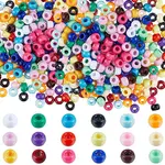 1800Pcs 18 Colors Opaque Plastic Beads