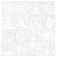 16 Sheets 16 Style PET Drawing Stencil