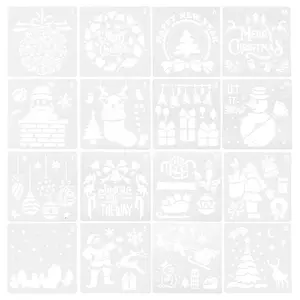 16 Sheets 16 Style PET Drawing Stencil