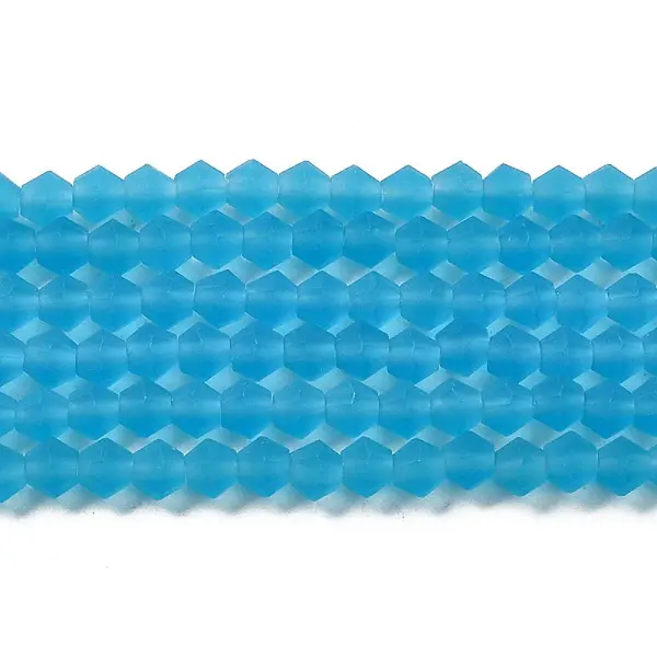 Imitate Austrian Crystal Frosted Glass Beads Strands
