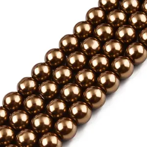 Baking Paint Glass Pearl Bead Strands