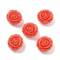 Synthetic Coral Carved Beads