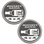 2Pcs 3D Aluminum Car Stickers