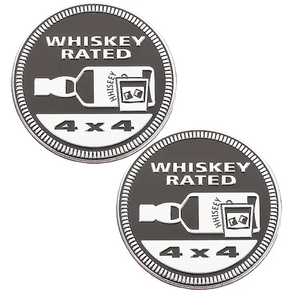 2Pcs 3D Aluminum Car Stickers
