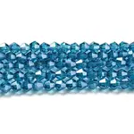 Transparent Electroplate Glass Beads Strands