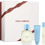 Dolce&Gabbana Light Blue Pour Homme EDT Trio Gift Set darčeková sada pre mužov