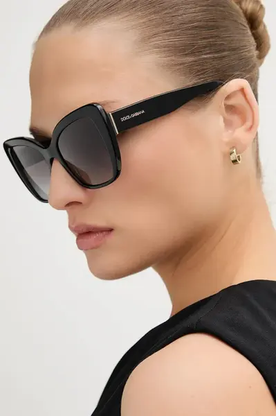 Sluneční brýle Dolce & Gabbana dámské, černá barva, 0DG4348