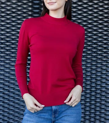 Gemre Red classic loose-fit sweater Essana
