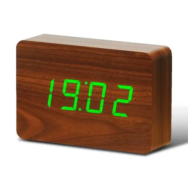 Stolní hodiny Gingko Design Brick Click Clock
