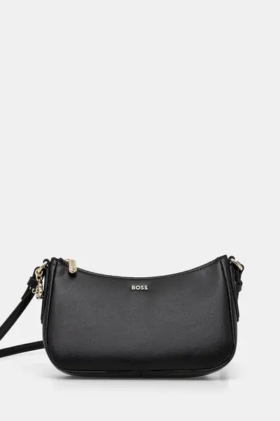 Kožená kabelka BOSS NUMAH Minibag černá barva, 50547773