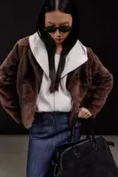 Bunda Answear.LAB hnědá barva, přechodná