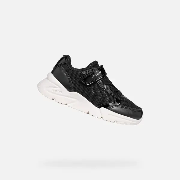 Black Girls Geox Loftus Sneakers - Girls