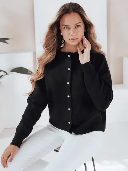 Dámský svetr na zapínání SELINA černý